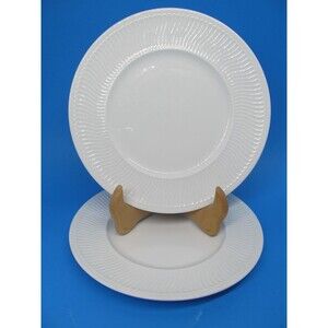 Villeroy And Boch Allegretto Set Of 2 White Swirl 8 1/4" Salad Plates EUC